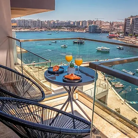 Stylish Seafront Spinola Apartment San Ġiljan Extérieur photo