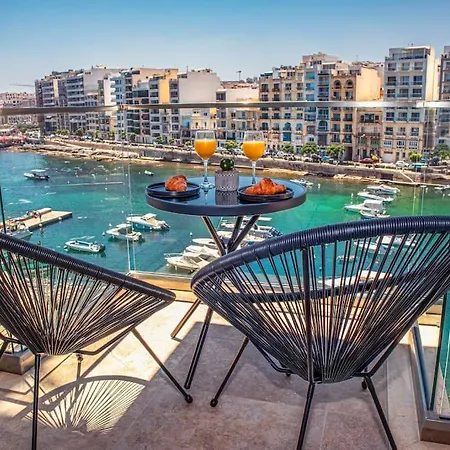 Stylish Seafront Spinola Apartment San Ġiljan Extérieur photo